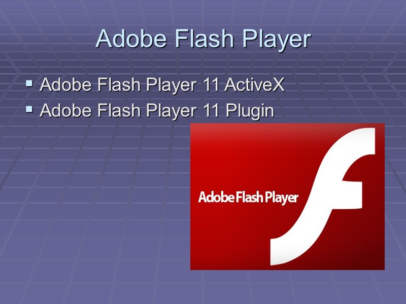 Adobe Flash Player Adobe Flash Player 11 ActiveX Adobe Flash Player 11 Plugin